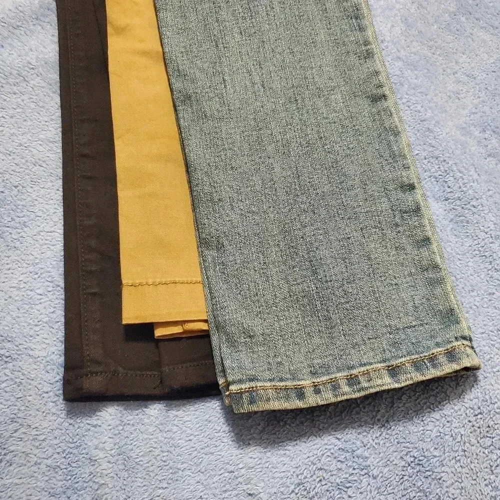 Khaki blue black 3 jean bundle Size 10 Boys Osh Kosh